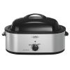 20 24 26 QT Silver Chicken Turkey Roaster Electric Roasting Pan With Lid See-through Glass