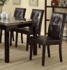 Faux Marble Table Top Upholstered chairs 7pc Dining set Dining Table and 6x Side Chairs Tufted Back Chair