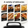 20 24 26 QT Silver Chicken Turkey Roaster Electric Roasting Pan With Lid See-through Glass