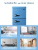 KRIB BLING 3.5Cu.Ft Compact Refrigerator Mini Fridge with Freezer, Small Refrigerator with 2 Door, 7 Level Thermostat Removable Shelves for Kitchen, D