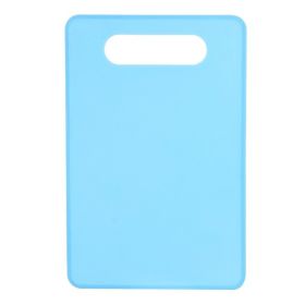 Fruit And Vegetable Plastic Cutting Board Barbecue Picnic Travel Disposable (Option: Light Blue Slash Pockets-Square)